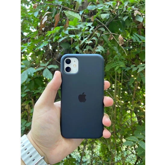 Meri Case Apple iPhone 11 Uyumlu Logolu Içi Kadife Lansman Kılıf Arka Kapak