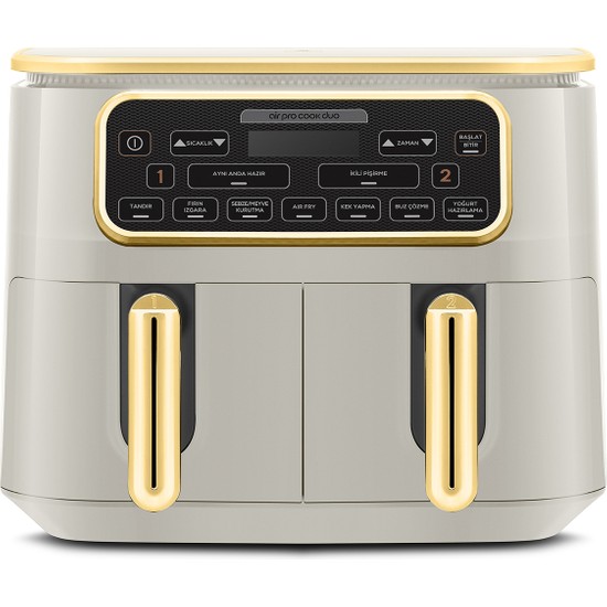 Karaca Air Pro Cook Duo Tandır Xxxl 4+4 Litre Airfryer Stargold 8 Kişilik