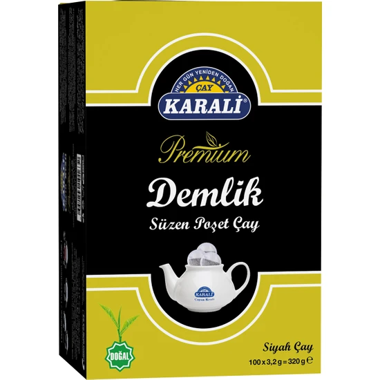 Karali Çay Premium Demlik Poşet Siyah Çay 100'lü