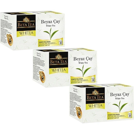 Beta Tea Beyaz Çay 20X1,2 gr - Beta Whitea Collection*3 Adet