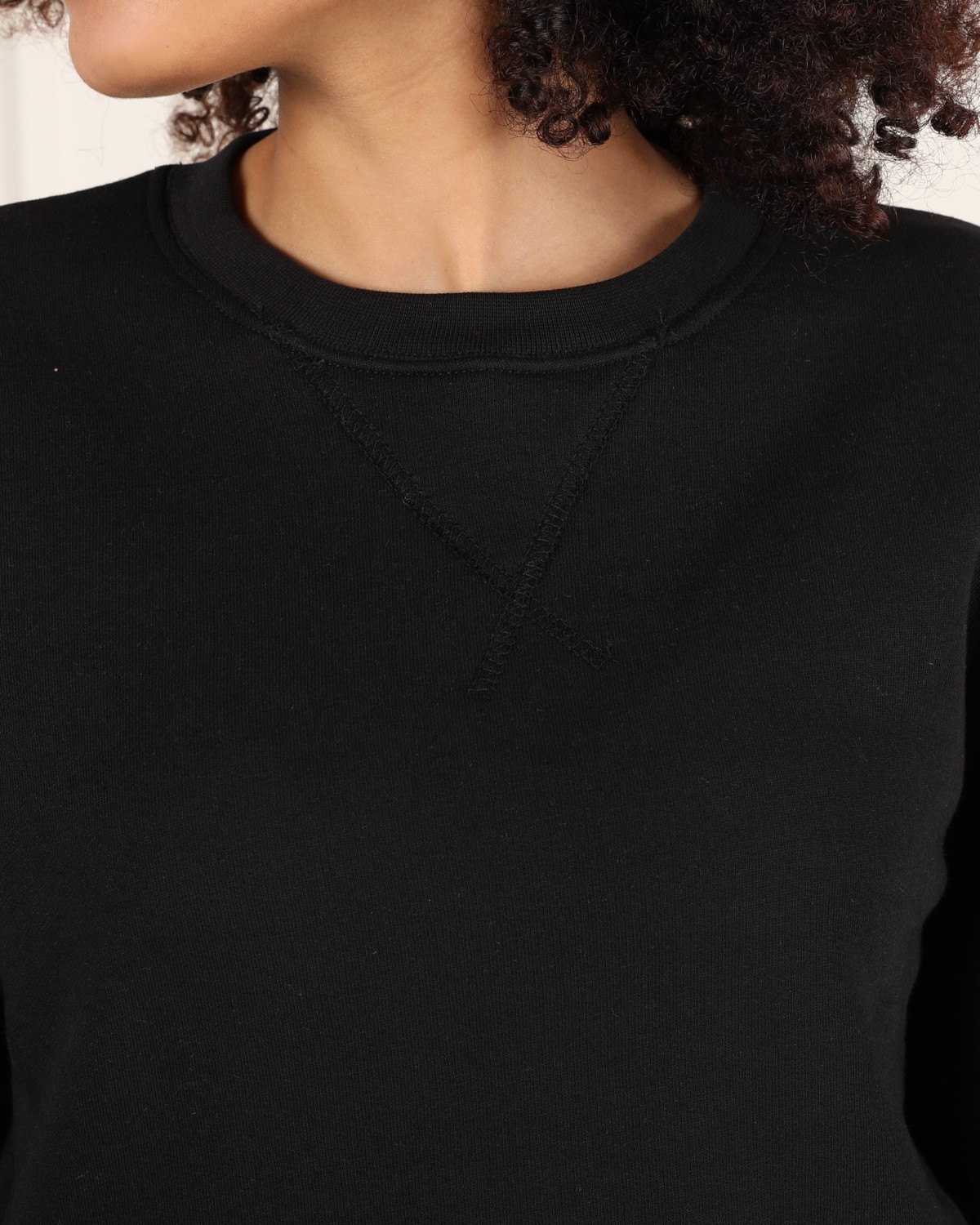 Espoir Plus Siyah Renk Demir Detaylı Unisex Sweatshirt görsel 4