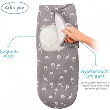 Sevi Bebe Interlok Bebe Kundak ART-118 Kuğu Desen Kuğu Desen