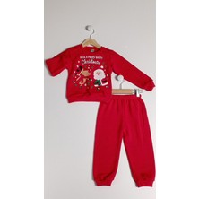 Trend Baby Kids 4-6 Yaş Çocuk Sweat Takım Yılbaşı Noel Baba 3 Ip