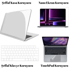 Nezih Case Apple Macbook Air 13.3 M1 2020 Uyumlu Kılıf 360 Derece Full Korumalı 4'lü Set A1932/A2179/A2337
