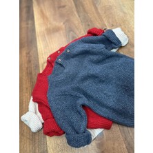 Mia Bambim Triko Örgü Kazak Indigo  Indigo