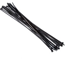 Tek-İş Plastik Kablo Bağı Klipsi Cırt Kelepçe 250 mm x 3.6 mm Siyah 50 Adet