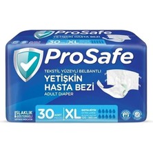 Prosafe Tekstil Yüzeyli Bel Bantlı Yetişkin Hasta Bezi Xlarge 30'Lu 2 Paket 60 Adet