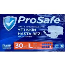 Prosafe Tekstil Yüzeyli Bel Bantlı Yetişkin Hasta Bezi Large 30'Lu 3 Paket 90 Adet