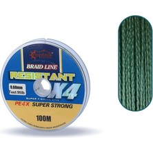 Captain Balıkmarketim Captain Resistant Pe 4 Kat Ip Misina 100MT Yeşil
