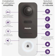 Philips Welcomeeye Lınkşarj Edilebilir Pil ile Kablosuz Bağlantılı Görüntülü Kapı Zili