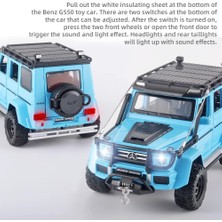 Fsfyb Oyuncak Arabalar Benz G550 Adventure Edition 1/24 Metal Döküm Araba Modeli，sesli ve Işıklı、geri Çek，3 Yaş ve Üzeri Çocuklar Için Hediye Olarak Uygun（mavi） (Yurt Dışından)