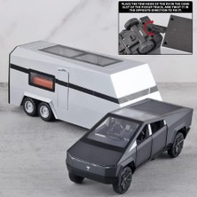 Fsfyb Çocuk Oyuncak Kamyonet 1/32 Cybertruck Kamyonet Römork Döküm Metal Oyuncak Arabalar, Ses Işıklı ve Geri Çekmeli Araba Modeli, 3 Yaş ve Üzeri Çocuklar Için (Gri) (Yurt Dışından)