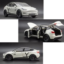 Fsfyb Model Y Oyuncak Arabalar 1/24 Alaşımlı Pres Döküm Model Araba, Geri Çekin Işıklı ve Sesli Model Y Model Araba, Tesla Büyük Model Y Araba Modeli Oyuncak Çocuklar Için Uygun Yetişkin (Yurt Dışından)