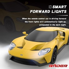 Fsfyb Lisanslı Rc Serisi, R/c 1:24 Ford Gt Uzaktan Kumandalı Araba, Elektrikli Spor Yarış Hobi Oyuncak Araba, Erkek ve Kız Gençler ve Yetişkinler Için Model Araç Hediye, Sarı (Yurt Dışından)