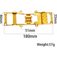 Fsfyb Fms 1/24 Güç Wagon FCX24 Rc Paletli Araba Modeli Yükseltme Parçası Için Tam Metal Şasi Çerçeve (Altın) (Yurt Dışından)