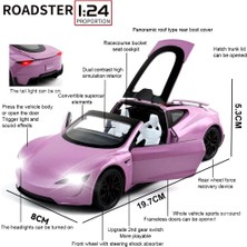 Fsfyb 1:24 Ölçekli Tesla Roadster Alaşım Araba Modeli Çocuklar Için Döküm Oyuncak Araçlar, Tesla Araba Modeli, Işıklar ve Müzik ile Geri Çekin Alaşım Araba, Erkekler ve Kızlar Için Hediy (Yurt Dışından)