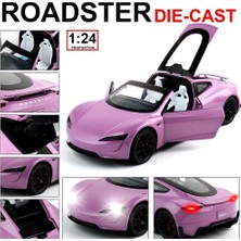 Fsfyb 1:24 Ölçekli Tesla Roadster Alaşım Araba Modeli Çocuklar Için Döküm Oyuncak Araçlar, Tesla Araba Modeli, Işıklar ve Müzik ile Geri Çekin Alaşım Araba, Erkekler ve Kızlar Için Hediy (Yurt Dışından)