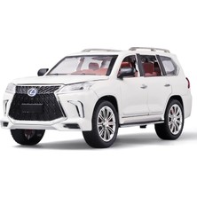 Fsfyb Oyuncak Arabalar Lexus 570 Boys Büyük Off-Road Suv Model Araba,1/24 Döküm Metal Araba Oyuncakları,ışıklı Sesli ve Geri Çekilebilir Oyuncak Araba,oyuncak Arabalar 4-7 Yaşındaki Erke (Yurt Dışından)