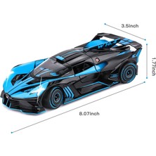 Fsfyb Bugatti Için Oyuncak Araba Modeli 1:24 Bugatti Bolide Alaşımlı Pres Döküm Araba Oyuncak ile Işıklar ve Müzik ile Uyumlu, Geri Çekin Araba Oyuncakları Çocuklar Için Erkek Kız Hediye (Yurt Dışından)