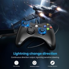 Fsfyb Wired Controller For Xbox 360, Yaeye Game Controller For 360 With Dual-Vibration Turbo Compatible With Xbox 360/360 Slim And Pc Windows 7,8,10,11 (Yurt Dışından)