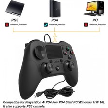 Fsfyb USB Kablolu Gamepad Oyun Denetleyicisi Dokunmatik Yüzeyli Ergonomik Oyun Kolu Çift Joystick Ayrılabilir USB Kablosu Beyaz (Yurt Dışından)