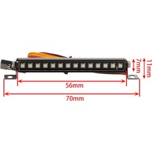 Fsfyb 1/24 Büyük Ölçekli Rc Model Araba Metal Tavan Işık + 8 mm Izgara Farlar 14 LED Renkli Rgb Işıkları Eksenel SCX24 Yükseltme Aksesuarları Parçaları (Yurt Dışından)