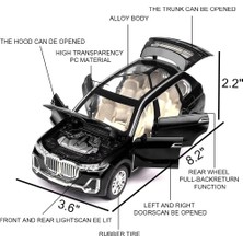 Fsfyb 1/24 Bmw X7 Suv Model Araba Oyuncak Döküm Oyuncak Arabalar, Çinko Alaşımı Ses ve Işık ile Geri Çekin Oyuncak Araba Çocuklar Için Erkek Kız Hediyesi, Doğum Günü Hediyeleri, Koleksiy (Yurt Dışından)