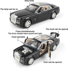 Fsfyb Zarif Araba Modeli 1/24 Rolls-Royce Sweptail Model Araba, Çinko Alaşımlı Geri Çekin Oyuncak Araba Çocuklar Için Ses ve Işık ile Erkek Kız Hediye. (Siyah C) (Yurt Dışından)