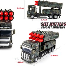 Fsfyb Füze Fırlatma Oyuncak Kamyon Işıklı ve Sesli Askeri Araç Modeli Metal Alaşım Sürtünmeyle Çalışan Oyuncak Araba Çocuk Erkek Kız Yetişkinler Için Harika Hediye (Yurt Dışından)
