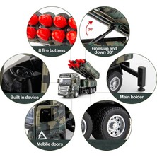 Fsfyb Füze Fırlatma Oyuncak Kamyon Işıklı ve Sesli Askeri Araç Modeli Metal Alaşım Sürtünmeyle Çalışan Oyuncak Araba Çocuk Erkek Kız Yetişkinler Için Harika Hediye (Yurt Dışından)