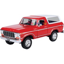 Fsfyb 1978 Ford Bronco 1:24 Pres Döküm Model Araba Suv Sut Kamyon Motormax 79373 (Kırmızı) (Yurt Dışından)