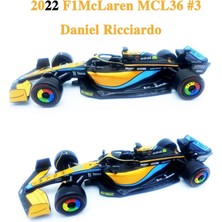 Fsfyb Bburago 1:43 2022 F1MCLAREN MCL36 #3 Daniel Ricciardo 1/43 MCL36 #3 Formula 1 Döküm Alaşım Lüks Koleksiyon Oyuncak Araba Modeli (Standart MCL36 #3) (Yurt Dışından)