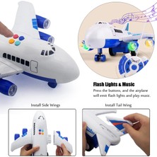 Fsfyb 4ch Rc Uçak Radyo Uzaktan Kumanda Araç Araba Elektrikli Uçak Uçak Modeli Oyuncak Müzik, Işık Çocuk Doğum Günü Hediyeleri (Mavi) (Yurt Dışından)