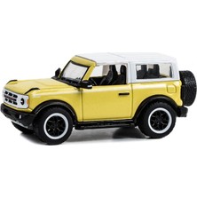 Fsfyb 2023 Bronco Heritage Edition Yellowstone Metalik, Oxford Beyaz Üst Showroom Zemin Serisi 3 1/64 Pres Döküm Model Araba, Greenlight 68030D (Yurt Dışından)