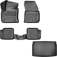 Caraks Opel Mokka 3D Havuzlu Paspas (Elektrikli Araç) + 3D Bagaj Havuzu Üst Kısım 2021 Sonrası -Caraks