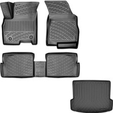 Caraks Chery Tiggo 7 Pro 3D Havuzlu Paspas + 3D Bagaj Havuzu Paspası 2022 Sonrası - Caraks