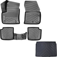 Friemats Peugeot 2008 3D Havuzlu Paspas Elektrikli Araç Uyumlu+3d Alt Kısım Bagaj Havuz 2022 Sonrası-Friemats