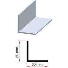 Kamataş Alüminyum Köşebent L Profil 30*30 Naturel  200 Cm.