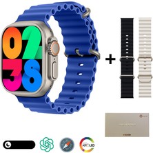 Byrist Hw Ultra 2 49MM 2.1inç Amoled Ekran "3 Kordon" Chatgpt+Pusula Özellikli Watch Ultra 2 Akıllı Saat