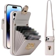 Lesheng iPhone 11 Kartlıklı Telefon Kılıfı - Bej (Yurt Dışından)