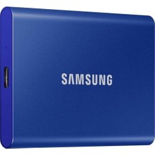 Samsung T7 500GB MU-PC500H/WW 1050MB-1000MB/SN USB 3.2 Gen2 Harici SSD Mavi 3 Yıl Samsung Turkıye Garantili