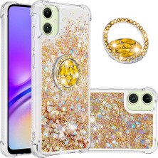 Cool-M Case Samsung Galaxy A05 4g Kılıf Sıvı Glitter Pulins Tpu Kickstand ile Telefon Kapağı (Yurt Dışından)