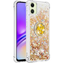 Cool-M Case Samsung Galaxy A05 4g Kılıf Sıvı Glitter Pulins Tpu Kickstand ile Telefon Kapağı (Yurt Dışından)