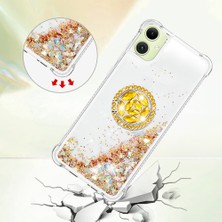 Cool-M Case Samsung Galaxy A05 4g Kılıf Sıvı Glitter Pulins Tpu Kickstand ile Telefon Kapağı (Yurt Dışından)