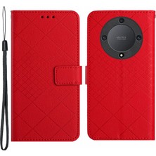 Hello-U Honor X9A 5g / X40 5g / Magic5 Lite 5g Rhombus Baskılı Pu Deri Telefon Kapağı (Yurt Dışından)