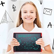 Bizimevde Grafik Digital Çocuk Yazı Çizim Tableti LCD 8.5 Inc Ekranlı Bilgisayar Kalemli 8,5 Inch Kırmızı