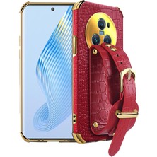 Hello-U Honor Magic5 Pro Anti-Drop Elektrokaplatma Bilek Pu Deri+Tpu Telefon Kapağı (Yurt Dışından)