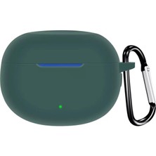 Microsonic Realme Buds T100 Kılıf Askılı Mat Silikon Koyu Yeşil