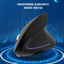 Techtic Kablosuz Oyuncu Mouse Bilek Destekli Ergonomik Dikey Mouse Vertical Mouse Fare Gamer 1600 Dpı