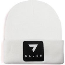 BlackBörk V1 Akrilik 7 Numara - 5 Kod Logolu Unisex Beyaz Bere (Beanie)